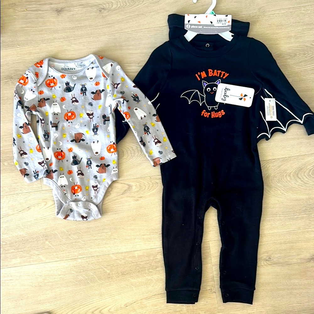 Old Navy & Baby Starters Black Halloween Costume Set 18 month
